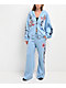 Vitriol Myla Blue Wash Wide Leg Sweatpants - Thumbnail image 7 of 9