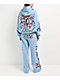Vitriol Myla Blue Wash Wide Leg Sweatpants - Thumbnail image 8 of 9