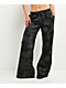 Vitriol Myla Lace Dark Grey & Black Wide Leg Sweatpants - Thumbnail image 2 of 6
