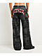 Vitriol Myla Lace Dark Grey & Black Wide Leg Sweatpants - Thumbnail image 1 of 6