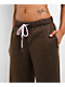 Vitriol Myla Lace Up Pink Icing Wide Leg Sweatpants - Thumbnail image 7 of 8
