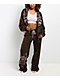 Vitriol Myla Lace Up Pink Icing Wide Leg Sweatpants - Thumbnail image 8 of 8