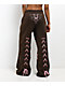 Vitriol Myla Lace Up Pink Icing Wide Leg Sweatpants - Thumbnail image 1 of 8