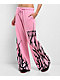 Vitriol Myla Pink Wide Leg Sweatpants - Thumbnail image 1 of 9