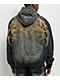 Vitriol Oblivion Blue Wash Hooded Denim Boxy Jacket - Thumbnail image 2 of 7