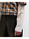Vitriol Rattler Brown Plaid & Natural 2Fer Long Sleeve Button Up Crop T-Shirt - Thumbnail image 5 of 6