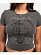 Vitriol Reina Dark Grey Crop T-Shirt - Thumbnail image 2 of 2
