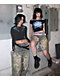 Vitriol Rowenna Butterfly Blue Wash Denim Shorts - Thumbnail image 6 of 6