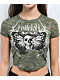 Vitriol Sabrina Green Crop T-Shirt - Thumbnail image 3 of 4