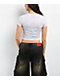 Vitriol Sabrina White Burnout Crop T-Shirt - Thumbnail image 2 of 3