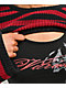 Vitriol Scarlet Stripe Black & Red Shrug Crop Tank Top Set - Thumbnail image 4 of 4