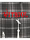 Vitriol Scorned Grey Plaid Flannel Zip Crop Shirt - Thumbnail image 6 of 8