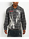 Vitriol Scorned Grey Plaid Flannel Zip Crop Shirt - Thumbnail image 1 of 8