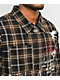 Vitriol Scorned Long Sleeve Black & Brown Flannel Crop Zip Shirt - Thumbnail image 4 of 7