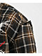 Vitriol Scorned Long Sleeve Black & Brown Flannel Crop Zip Shirt - Thumbnail image 6 of 7