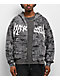 Vitriol Scrolls Grey Wash Crop Zip Hoodie - Thumbnail image 1 of 6