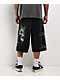Vitriol Siphon Descend Black Ultra Loose Denim Shorts - Thumbnail image 2 of 5