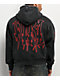 Vitriol Stud Black Wash Crop Zip Hoodie - Thumbnail image 2 of 6