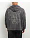 Vitriol Stud Grey Wash Boxy Zip Hoodie - Thumbnail image 2 of 9