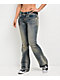 Vitriol Tabitha Wings Blue Wash Low Rise Bootcut Jeans - Thumbnail image 1 of 6