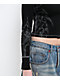 Vitriol Theo Black Thermal Long Sleeve Crop T-Shirt - Thumbnail image 5 of 5