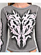 Vitriol Theo Grey Thermal Long Sleeve Crop T-Shirt - Thumbnail image 3 of 6