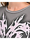 Vitriol Theo Grey Thermal Long Sleeve Crop T-Shirt - Thumbnail image 4 of 6