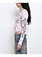 Vitriol Theo Heart Pink Thermal Long Sleeve Crop T-Shirt - Thumbnail image 4 of 10