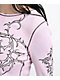 Vitriol Theo Heart Pink Thermal Long Sleeve Crop T-Shirt - Thumbnail image 5 of 10