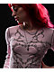 Vitriol Theo Heart Pink Thermal Long Sleeve Crop T-Shirt - Thumbnail image 8 of 10