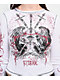 Vitriol Theo White Thermal Long Sleeve Crop T-Shirt - Thumbnail image 3 of 4