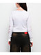 Vitriol Theo White Thermal Long Sleeve Crop T-Shirt - Thumbnail image 2 of 4