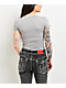 Vitriol Through The Flames Grey Crop T-Shirt - Thumbnail image 2 of 3