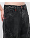 Vitriol Verona Applique Black Washed Wide Leg Jeans - Thumbnail image 4 of 8