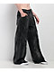 Vitriol Verona Applique Black Washed Wide Leg Jeans - Thumbnail image 7 of 8