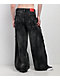 Vitriol Verona Applique Black Washed Wide Leg Jeans - Thumbnail image 2 of 8