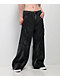 Vitriol Verona Applique Black Washed Wide Leg Jeans - Thumbnail image 1 of 8