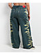 Vitriol Verona Bitten Blue Wash Wide Leg Jeans - Thumbnail image 4 of 7