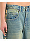 Vitriol Verona Bitten Blue Wash Wide Leg Jeans - Thumbnail image 5 of 7