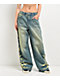 Vitriol Verona Bitten Blue Wash Wide Leg Jeans - Thumbnail image 1 of 7