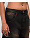 Vitriol Verona Goth Black Wash Low Rise Jeans - Thumbnail image 3 of 6