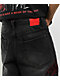 Vitriol Void Cryptic Ultra Wide Black Wash Denim Jeans - Thumbnail image 4 of 7