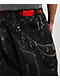 Vitriol Void Optical Printed Black Ultra Wide Jeans - Thumbnail image 6 of 8