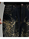 Vitriol Void Repent Dark Blue Wash Wide Leg Jeans - Thumbnail image 4 of 8