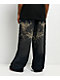 Vitriol Void Repent Dark Blue Wash Wide Leg Jeans - Thumbnail image 2 of 8