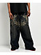 Vitriol Void Repent Dark Blue Wash Wide Leg Jeans - Thumbnail image 1 of 8