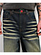 Vitriol Void Scales Green Wash Wide Leg Jeans - Thumbnail image 3 of 5