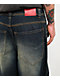 Vitriol Void Scales Green Wash Wide Leg Jeans - Thumbnail image 4 of 5