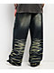 Vitriol Void Scales Green Wash Wide Leg Jeans - Thumbnail image 2 of 5