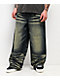 Vitriol Void Scales Green Wash Wide Leg Jeans - Thumbnail image 1 of 5